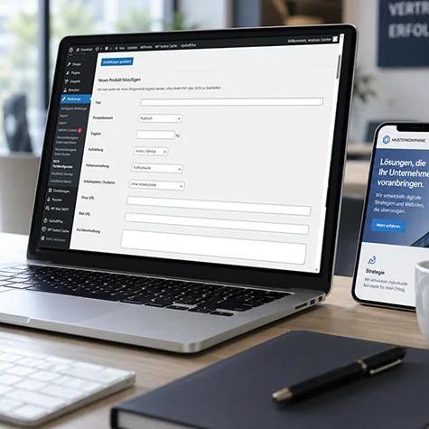 WordPress-Webdesign für technische Produkte